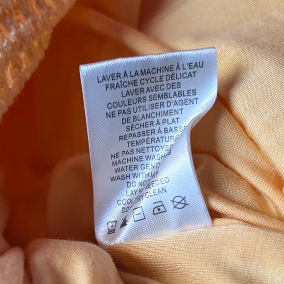 🆕 🌼 Rachel Zoe Yellow Crochet Knit Midi Skirt Lined Size M Casual Vacation Chic - Picture 10 of 13